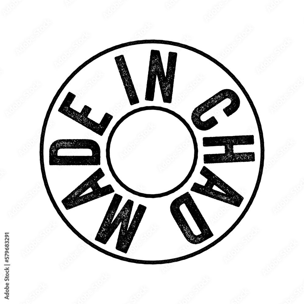 Obraz premium Made in Chad text emblem stamp, concept background