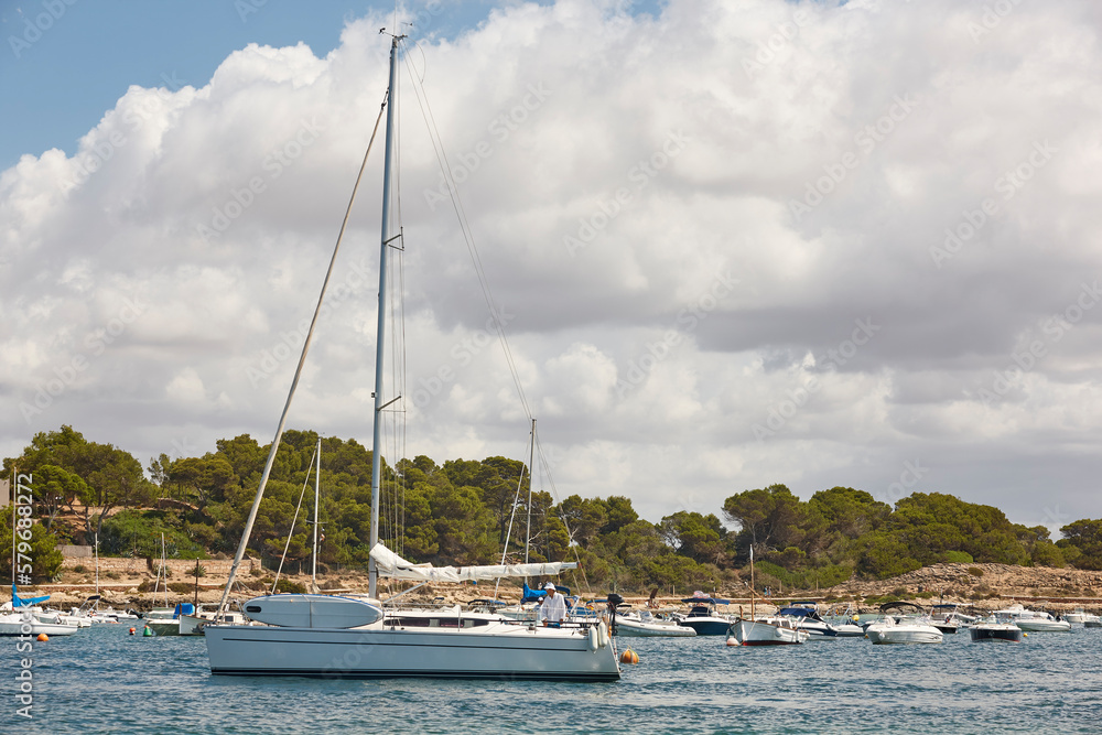 Nautical sport port in Mallorca. Colonia Sant Jordi. Balearic islands Nautical sport port in Mallorca. Colonia Sant Jordi. Balearic islands