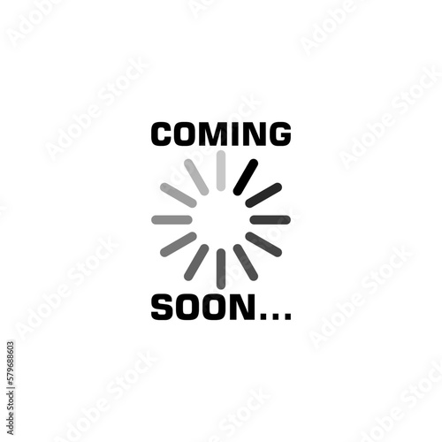Coming soon loading. No image, coming soon page icon isolated on white background