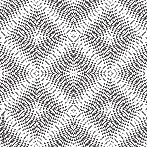 Vector seamless models. Modern stylish texture. Composition from regularly repeating geometrical element. Monochrome, simple. Vector illustrations.