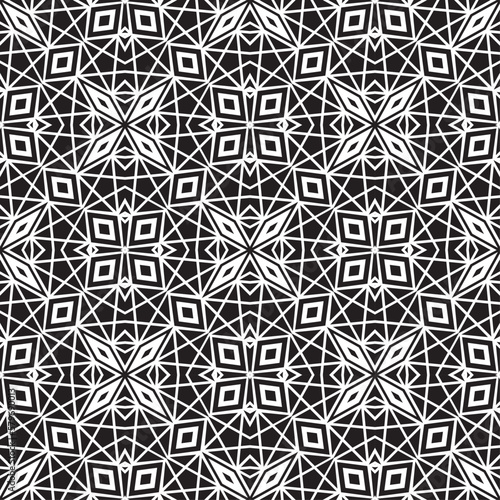 Vector seamless models. Modern stylish texture. Composition from regularly repeating geometrical element. Monochrome, simple. Vector illustrations.