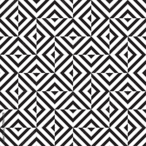 Vector seamless models. Modern stylish texture. Composition from regularly repeating geometrical element. Monochrome, simple. Vector illustrations.