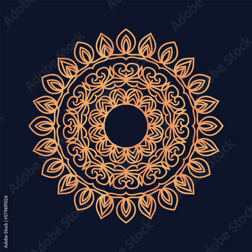 luxury  mandala design background ornamental in gold color