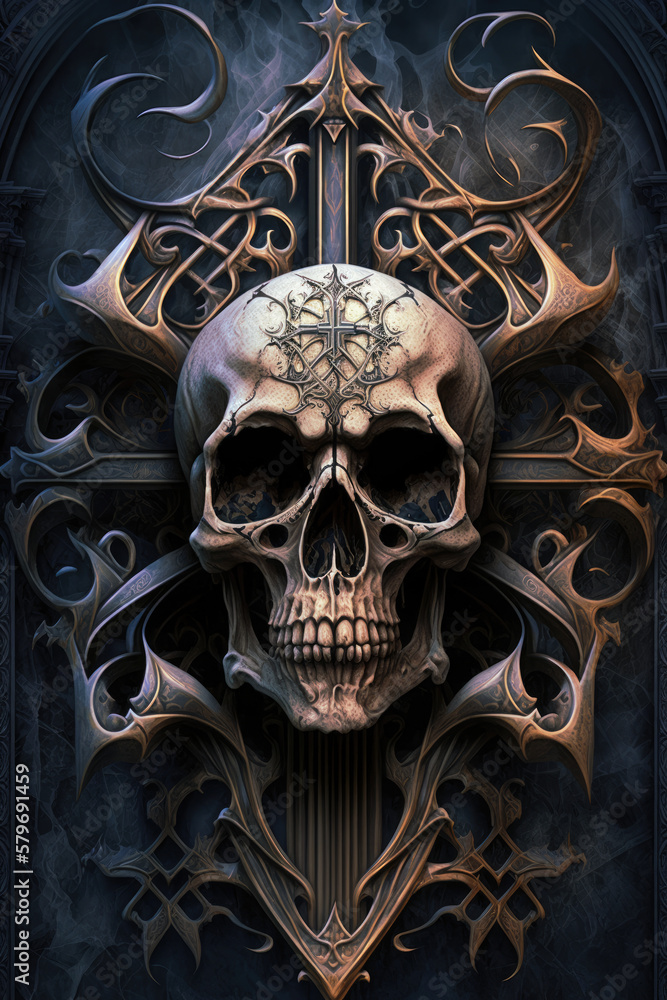 Gothic Skull with a Touch of Gold - Dark and Glamorous Artwork | Skull PNG | AI Generated
Gothic Skull with a Touch of Gold - Dark and Glamorous Artwork | Skull PNG | AI Generated