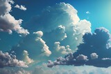 Blue sky with clouds AI genereted