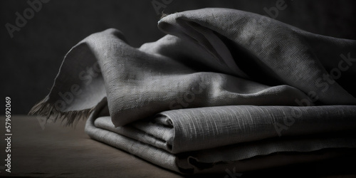 Textured Gray Linen Background for Product Photography
