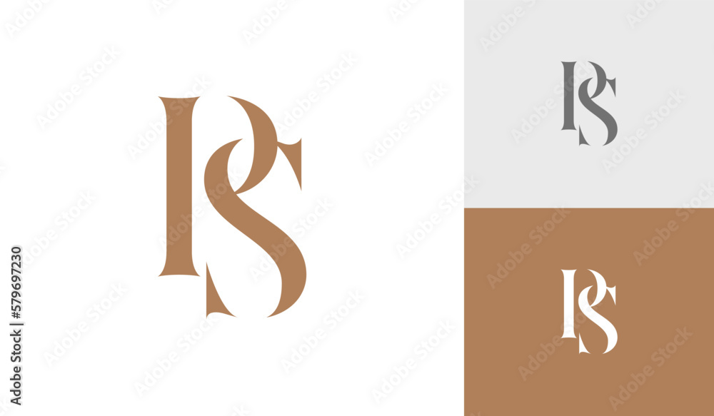 Letter PS initial monogram logo design vector Letter PS initial monogram logo design vector