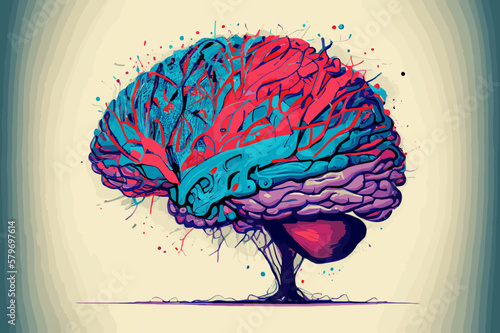Human brain illustration