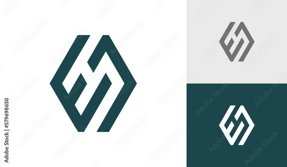 Letter EJ initial hexagon monogram logo design vector Letter EJ initial hexagon monogram logo design vector