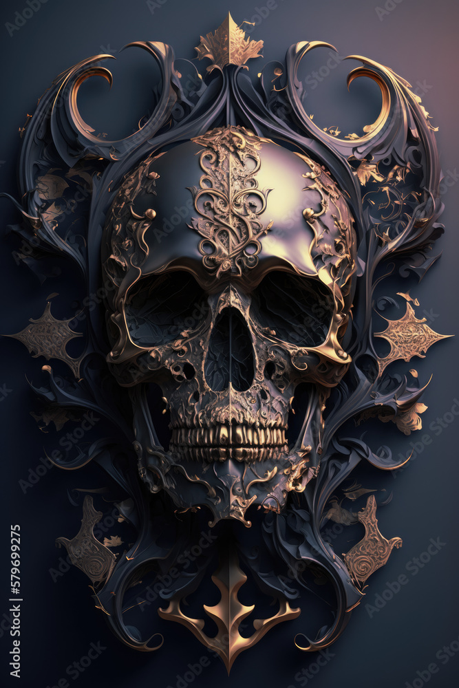 Gothic Skull with a Touch of Gold - Dark and Glamorous Artwork | Skull PNG | AI Generated
Gothic Skull with a Touch of Gold - Dark and Glamorous Artwork | Skull PNG | AI Generated