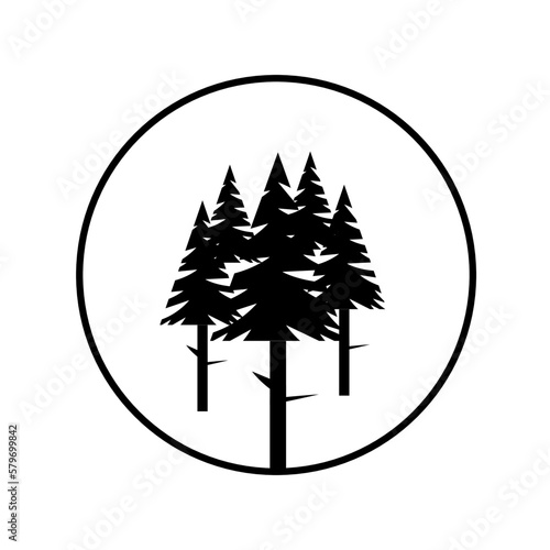 black tree icon. suitable for website, logo, symbol, illustration, web, banner, poster.