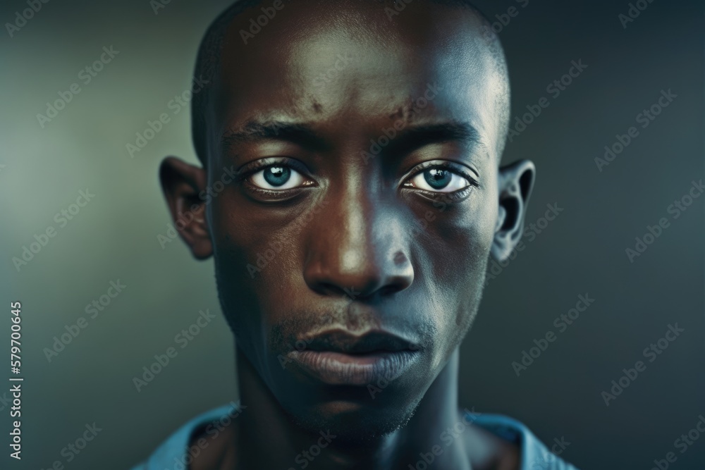 artistic portrait of a black man. This is a Royalty-free fictitious generative AI artwork that doesn't exist in real life.
artistic portrait of a black man. This is a Royalty-free fictitious generative AI artwork that doesn't exist in real life.