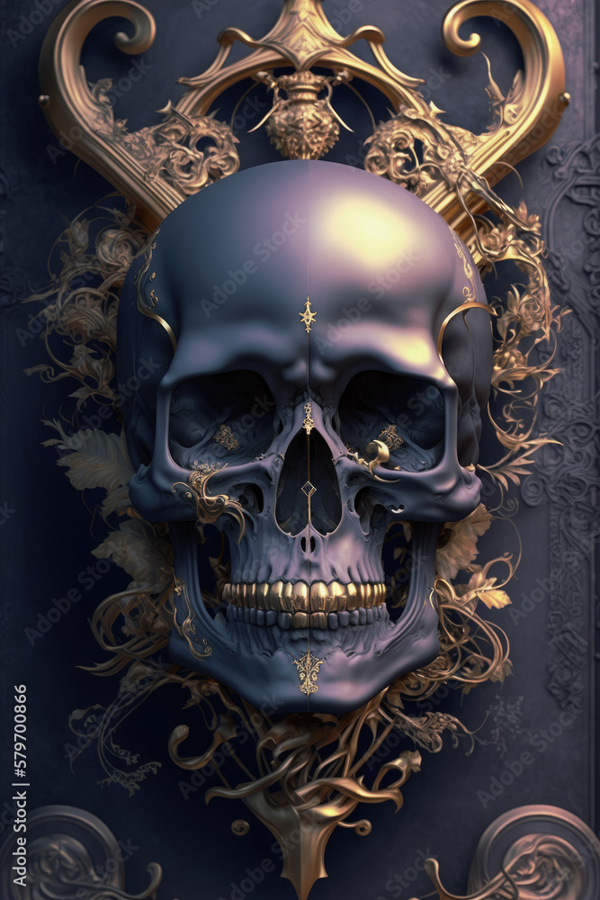 Gothic Skull with a Touch of Gold - Dark and Glamorous Artwork | Skull PNG | AI Generated
Gothic Skull with a Touch of Gold - Dark and Glamorous Artwork | Skull PNG | AI Generated