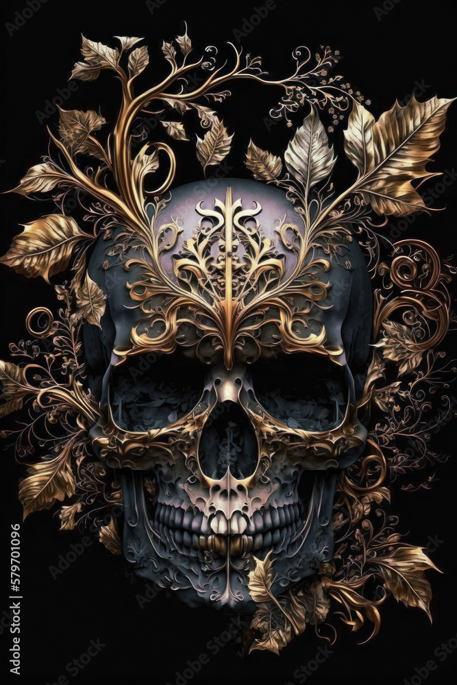 Gothic Skull with a Touch of Gold - Dark and Glamorous Artwork | Skull PNG | AI Generated
Gothic Skull with a Touch of Gold - Dark and Glamorous Artwork | Skull PNG | AI Generated