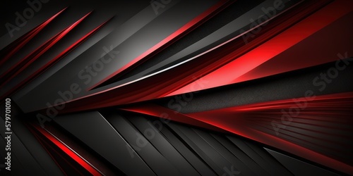 abstract red and black background, generative ai