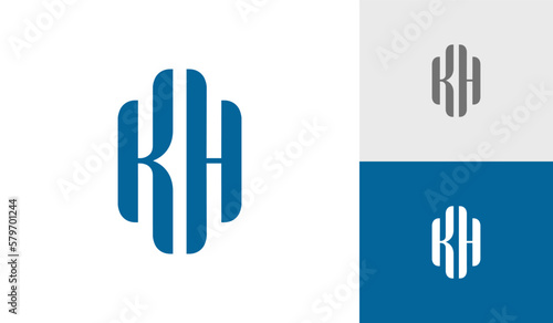 Letter KH or initial KH monogram logo design vector for fashion company
