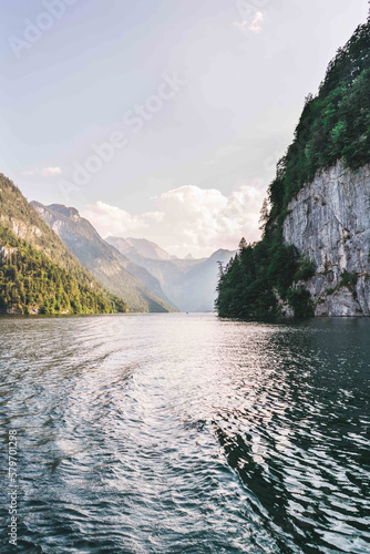lake and mountains