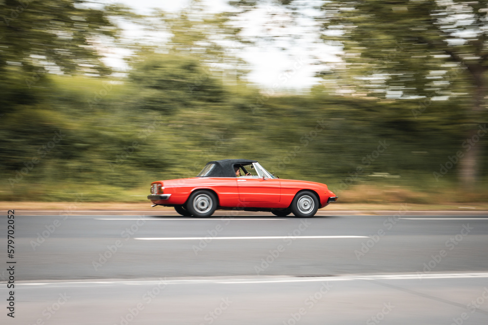 Fast red car, Mainz, Germany