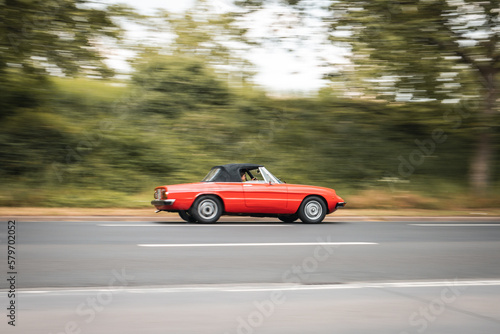 Fast red car, Mainz, Germany