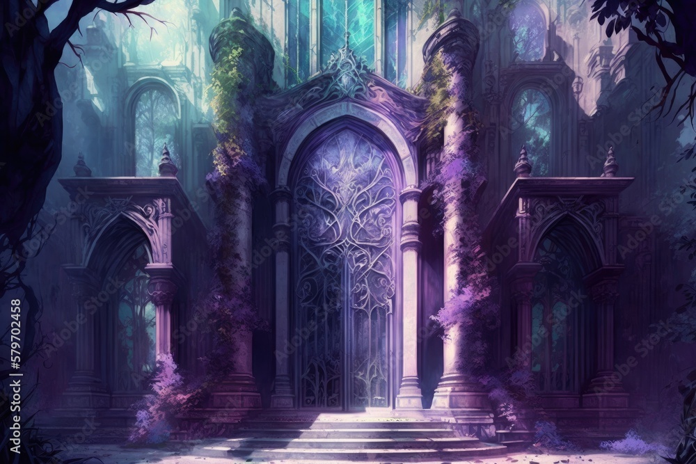 haunted fantasy house  generative ai illustration 