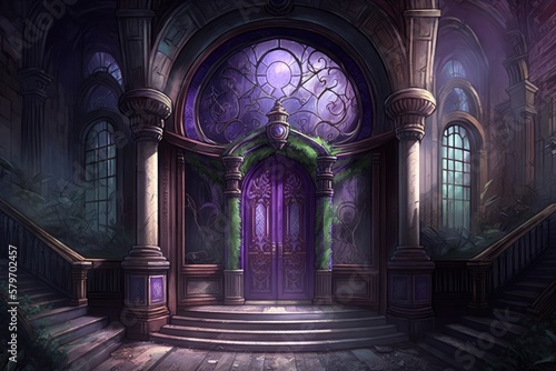 haunted fantasy house generative ai illustration 
