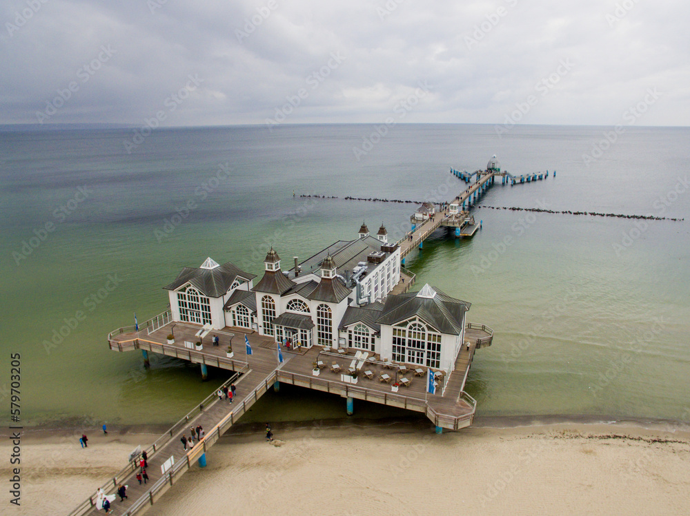 Seebrücke Sellin Luftaufnahme Ostseebad Insel Rügen Mecklenburg ...