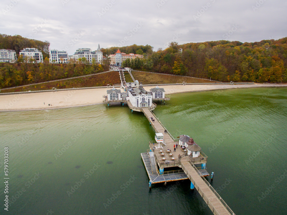 Seebrücke Sellin Luftaufnahme Ostseebad Insel Rügen Mecklenburg ...