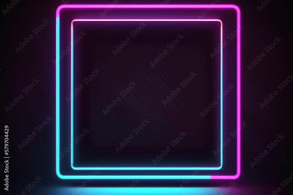 abstract square colorful neon background illuminated with glowing colored light generative ai light lines artwork abstract square colorful neon background illuminated with glowing colored light generative ai light lines artwork