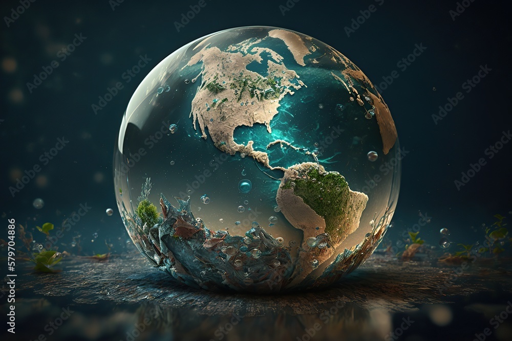 globe life and water - aI generated globe life and water - aI generated