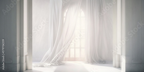 Light and Airy  White Background with Soft Texture and Ethereal Feel