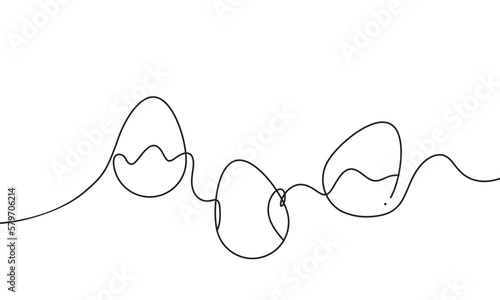 Photography easter egg line art style vector eps 10