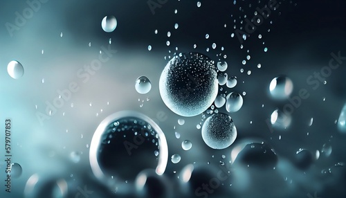 Wallpaper Mural abstract background that simulates the movement of water in a fountain, with water droplets, Generative AI, illustration Torontodigital.ca