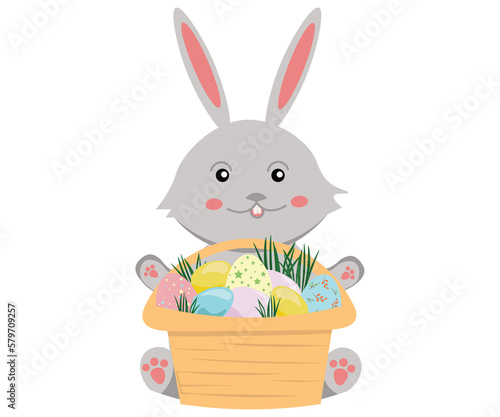 easter bunny with basket