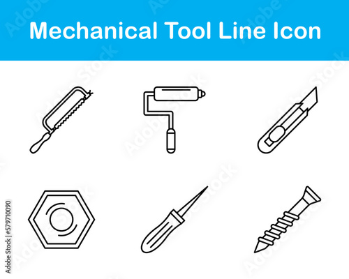 Mechanical Tool Vector Icon Set