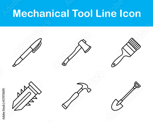 Mechanical Tool Vector Icon Set