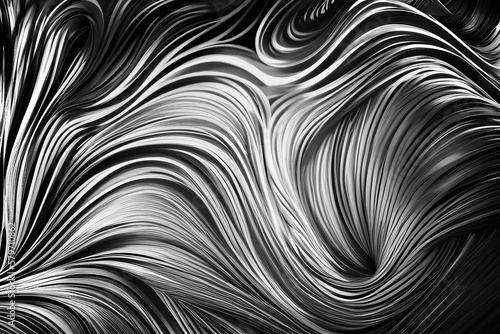 Abstract background with striped wavy textures and shapes  modern art wallpaper  Abstract  artistic illustration 3d. Generative AI.