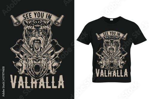 Customizable Viking Warriors T-Shirt Design | Print-Ready File For Viking Fans