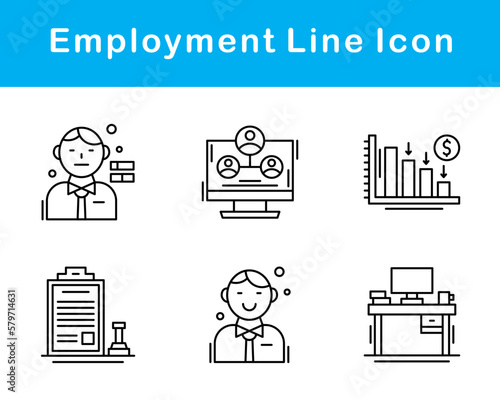 Employment Vector Icon Set