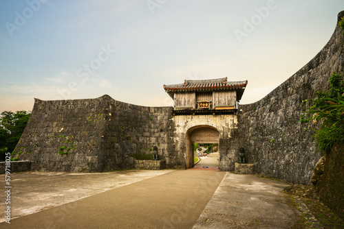 Konstfotografi The first main gate of Shuri castle which the king and officers used