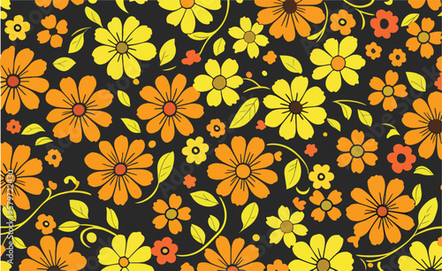 seamless pattern with flowers © BanBaicha