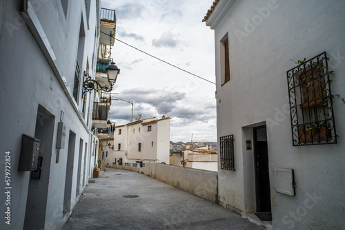 classic old white houses  charming streets of the historic town of Altea