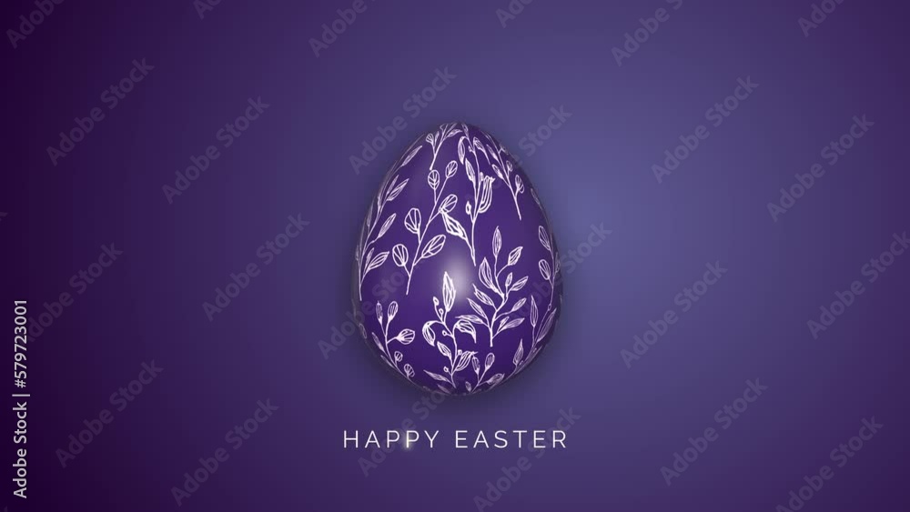Waving Easter egg with drawn patterns on a blue background. Happy Easter. Looped animation. Waving Easter egg with drawn patterns on a blue background. Happy Easter. Looped animation.