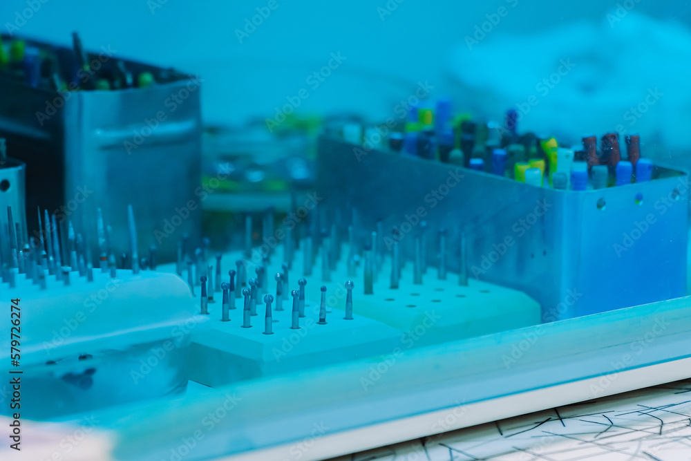 Sterilization of dental instruments. Nozzles for dental drills. Tool