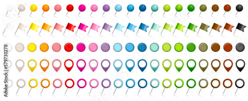 Set 5 Verschiedene Flaggen, Runde Pins Und Magnete 20 Bunte Farben