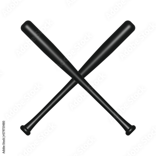 vector black metallic baseball bats