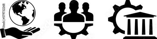 ESG concept icons of environmental conservation and renewable resources