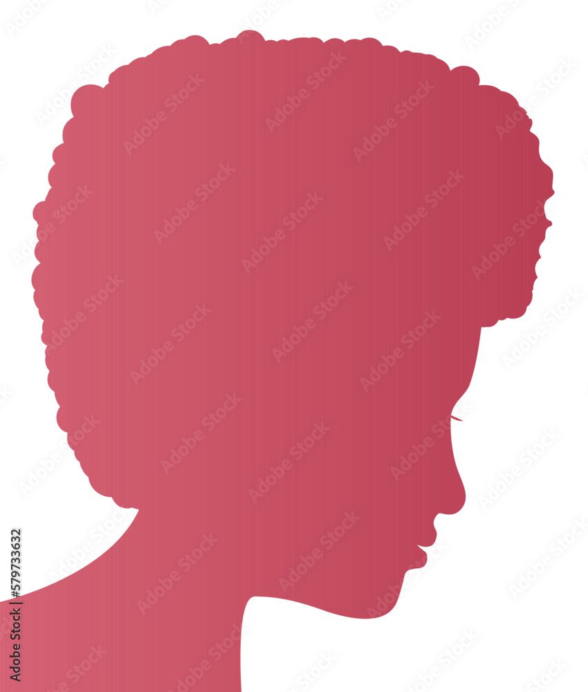 Beautiful African woman with afro hairstyle in pink color, Vector illustration Beautiful African woman with afro hairstyle in pink color, Vector illustration