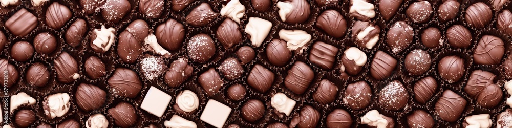 Delicious milk chocolate - broken chunks of sweet chocolate pieces by generative AI Delicious milk chocolate - broken chunks of sweet chocolate pieces by generative AI