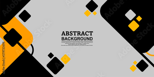 geometric background, futuristic design, with contrasting color composition, black, and yellow to make the illustration come alive, with decorative elements.
