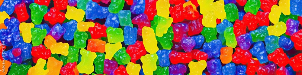 Colorful gummy candies by generative AI Colorful gummy candies by generative AI